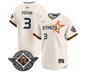 Men's Houston Astros #3 Jeremy Pena Cream 2025 City Connect Limited Stitched Baseball Jersey
