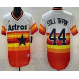 Men's Houston Astros #44 Still Tippin Orange Rainbow Cooperstown Stitched Cool Base Jersey