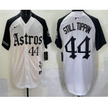 Men's Houston Astros #44 Still Tippin White Black Gothic Houston Born Barrio Raised Limited Stitched Baseball Jersey Men's Houston Astros #44 Still Tippin White Black Gothic Houston Born Barrio Raised Limited Stitched Baseball Jersey