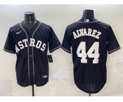 Men's Houston Astros #44 Yordan Alvarez Black Lights Out Limited Stitched Baseball Jersey Men's Houston Astros #44 Yordan Alvarez Black Lights Out Limited Stitched Baseball Jersey