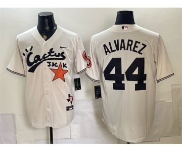 Men's Houston Astros #44 Yordan Alvarez Cream Cactus Jack Vapor Premier Limited Stitched Baseball Jersey