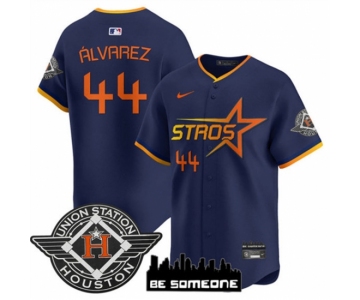 Men's Houston Astros #44 Yordan Alvarez Navy 2025 City Connect Limited Stitched Baseball Jersey