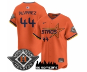 Men's Houston Astros #44 Yordan Alvarez Orange 2025 City Connect Limited Stitched Baseball Jersey