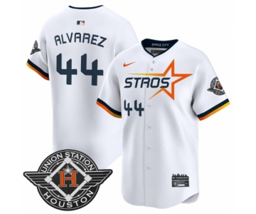 Men's Houston Astros #44 Yordan Alvarez White 2025 City Connect Limited Stitched Baseball Jersey