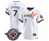 Men's Houston Astros #7 C.J. Stroud White 2025 City Connect Limited Stitched Baseball Jersey