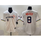 Men's Houston Astros #8 Christian Walker White 2025 City Connect Limited Stitched Baseball Jersey