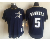 Men's Houston Astros Active Player Custom Mitchell And Ness Navy Blue 1997 Throwback Stitched MLB Jersey