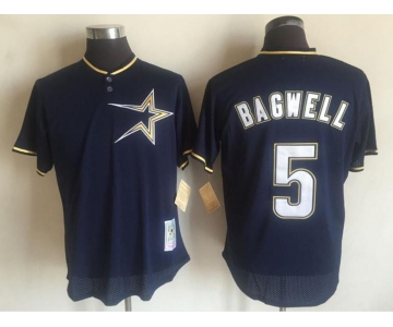 Men's Houston Astros Active Player Custom Mitchell And Ness Navy Blue 1997 Throwback Stitched MLB Jersey