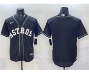 Men's Houston Astros Blank Black Lights Out Limited Stitched Baseball Jersey Men's Houston Astros Blank Black Lights Out Limited Stitched Baseball Jersey