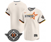Men's Houston Astros Blank Cream 2025 City Connect Limited Stitched Baseball Jersey