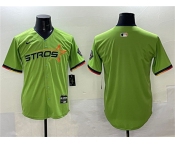 Men's Houston Astros Blank Green 2025 City Connect Limited Stitched Baseball Jersey