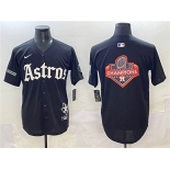 Men's Houston Astros Team Big Logo Black Gothic 'Houston Born Barrio Raised' Limited Stitched Baseball Jerseys