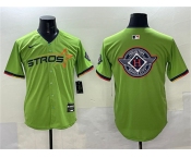 Men's Houston Astros Team Big Logo Green 2025 City Connect Limited Stitched Baseball Jersey