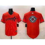 Mens Houston Astros Team Big Logo Orange 2025 City Connect With Texas Patch Limited Stitched Baseball Jersey