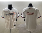 Men's Houston Astros Team Big Logo White 2025 City Connect Limited Stitched Baseball Jersey