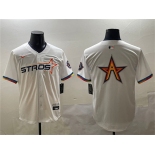 Men's Houston Astros Team Big Logo White 2025 City Connect Limited Stitched Baseball Jerseys