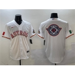 Men's Houston Astros Team Big Logo White Mexico Cool Base Stitched Baseball Jersey