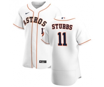 Men's Nike Houston Astros #11 Garrett Stubbs White Home 2020 Authentic Player Baseball Jersey