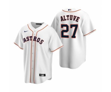 Men's Nike Houston Astros #27 Jose Altuve White Home Stitched Baseball Jersey
