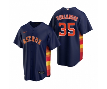 Men's Nike Houston Astros #35 Justin Verlander Navy Alternate Stitched Baseball Jersey