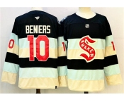 Men's Seattle Kraken #10 Matty Beniers Deep Sea Blue Winter Classic Stitched Hockey Jersey