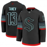 Men's Seattle Kraken #13 Brandon Tanev Black Alternate Stitched Hockey Jersey Men's Seattle Kraken #13 Brandon Tanev Black Alternate Stitched Hockey Jersey