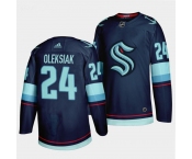Men's Seattle Kraken #24 Jamie Oleksiak Home Navy Jersey