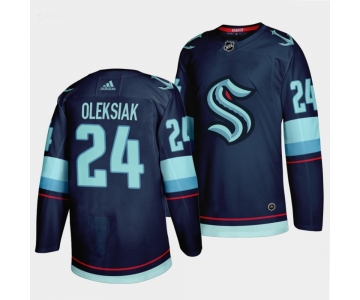 Men's Seattle Kraken #24 Jamie Oleksiak Home Navy Jersey