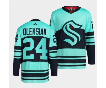 Men's Seattle Kraken #24 Jamie Oleksiak Reverse Ice Blue Jersey