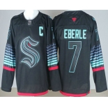 Men's Seattle Kraken #7 Jordan Eberle Black Alternate Authentic Jersey Men's Seattle Kraken #7 Jordan Eberle Black Alternate Authentic Jersey