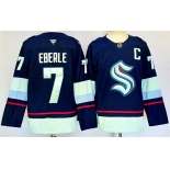 Men's Seattle Kraken #7 Jordan Eberle Navy 2024-25 Home Stitched Hockey Jersey