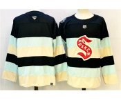 Men's Seattle Kraken Blank Deep Sea Blue Winter Classic With A Patch Stitched Hockey Jersey