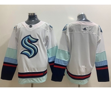 Men's Seattle Kraken Blank White Stitched Adidas NHL Jersey