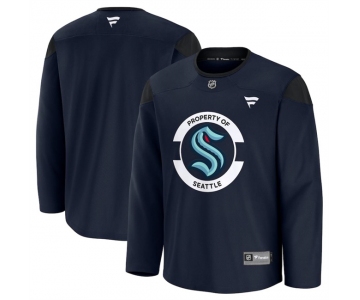 Men's Seattle Kraken Navy 2024-25 Team Practice Stitched Hockey Jersey