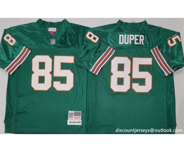 Men's Miami Dolphins #85 Mark Duper Aqua Throwback Stitched Football Jersey