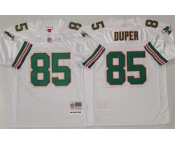 Men's Miami Dolphins #85 Mark Duper White Throwback Stitched Football Jersey