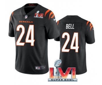 Men's Cincinnati Bengals #24 Vonn Bell Black 2022 Super Bowl LVI Vapor Limited Stitched Jersey
