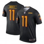 Men's Washington Commanders #11 Carson Wentz 2022 Black Game Stitched Jersey