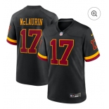 Men's Washington Commanders #17 Terry McLaurin Black Nike Hail Raiser Game Stitched Jersey