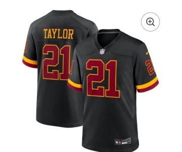 Men's Washington Commanders #21 Sean Taylor Black Nike Hail Raiser Game Stitched Jersey