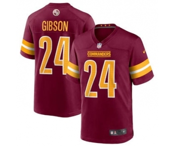 Men's Washington Commanders #24 Antonio Gibson 2022 Burgundy Game Stitched Jersey