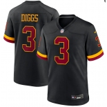 Men's Washington Commanders #3 Diggs Black Nike Hail Raiser Game Stitched Jersey Men's Washington Commanders #3 Diggs Black Nike Hail Raiser Game Stitched Jersey