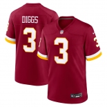 Men's Washington Commanders #3 Diggs Red  Nike Hail Raiser Game Stitched Jersey