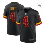 Men's Washington Commanders #4 Frankie Luvu Black Nike Hail Raiser Game Stitched Jersey