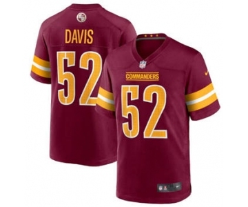 Men's Washington Commanders #52 Jamin Davis 2022 Burgundy Game Stitched Jersey