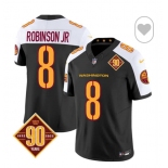 Men Washington Commanders #8 Brian Robinson Jr  Black White F U S E 2024  Limited Stitched Football Jersey