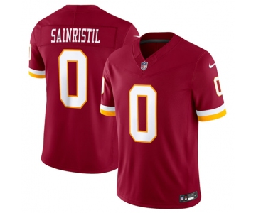 Men's Washington Commanders #0 Mike Sainristil Burgundy 2026 F.U.S.E. Vapor Limited Football Stitched Jersey