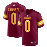 Mens Washington Commanders #0 Mike Sainristil Nike Burgundy Team Color Vapor Limited Jersey
