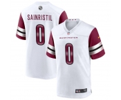 Mens Washington Commanders #0 Mike Sainristil Nike White Away Vapor Limited Jersey