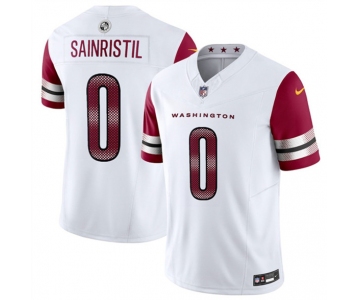 Men's Washington Commanders #0 Mike Sainristill White 2025 F.U.S.E. Vapor Limited Football Stitched Jersey
